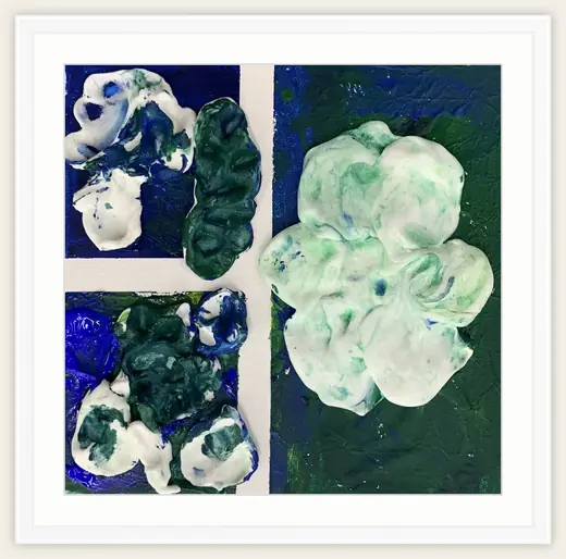《陶土花朵拼贴》，葫芦，2021