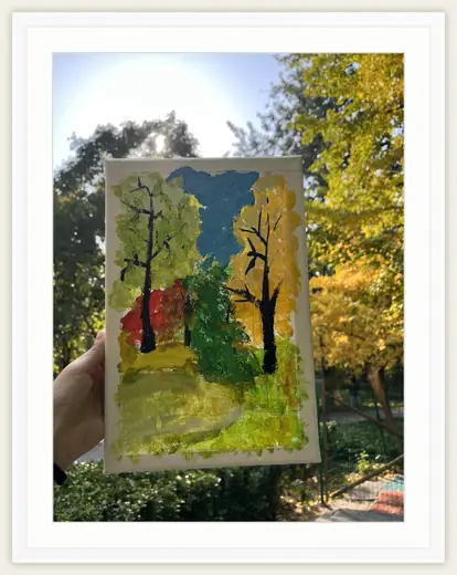 《手中的秋景》，葫芦，2023