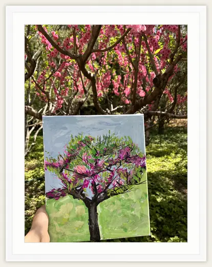 《桃花映春》，逗逗，2024