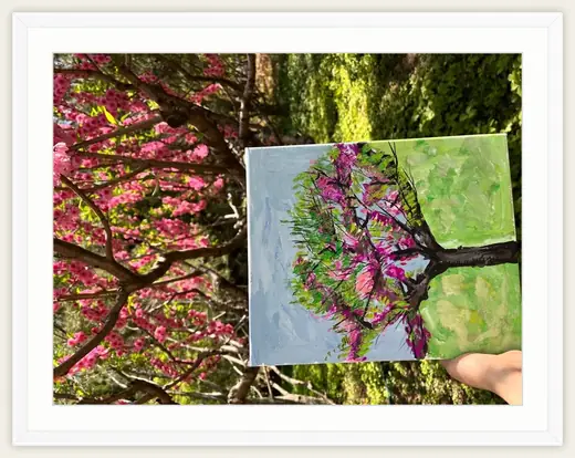 《桃花映春》，葫芦，2024